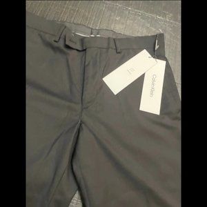 New Calvin Klein 32W-30L Black Stretch Dress Pants